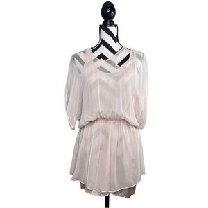 Mason 100% Silk Sz 4 Sheer Dainty Fairy Mini Dress